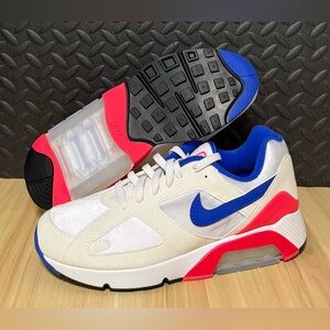 Nike Air Max 180 Ultramarine Solar Red Shoes 2024 FJ9259-100 Mens Size 10